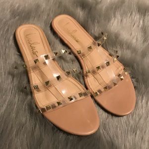 Lulu’s clear studded sandal